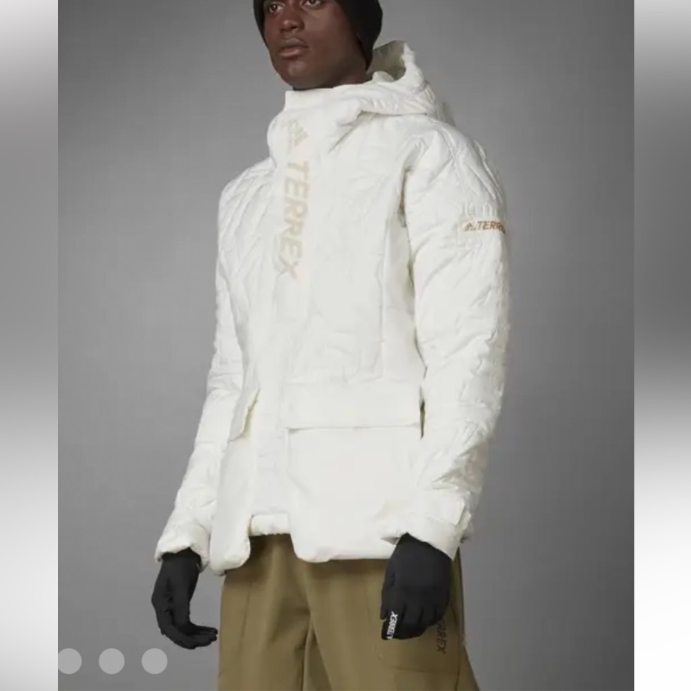 adidas x terrex Men’s Made To Be Remade Padded Anorak White - Size S